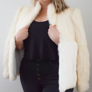 White Rabbit Fur Coat - Perfect for Burning Man